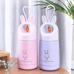 Söpö Rabbit Vacuum Ruostumattomasta teräksestä valmistettu vesipullo Matkamukipullo lapsille Purppura hinta ja tiedot | Juomapullot | hobbyhall.fi