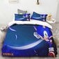 Y1810 Lakanat 3 Kpl Pussilakana Sonic 3D Digitaalinen Animaatio Painettu Peittosarja Pehmeä Ho_135x200cm 53x78in hinta ja tiedot | Pussilakanat ja tyynyliinat | hobbyhall.fi