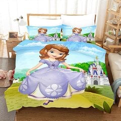 Y1179 Lakanat 3D-Painetut Anime Sofia Vuodevaatteet Setti, Prinsessapeitto,Sofia Famil_200x200cm 78x78in hinta ja tiedot | Pussilakanat ja tyynyliinat | hobbyhall.fi