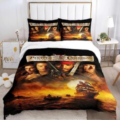 Y693 Lakanat 3D-Painetut Anime-Vuodevaatteet, Pirates Of The Caribbean Quilt Peitto Fam_135x200cm 53x78in hinta ja tiedot | Pussilakanat ja tyynyliinat | hobbyhall.fi