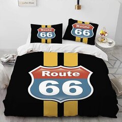 A1003 Lakanat Historic Route 66, Mother Road, Comfort-Vuodevaatteet, Pussilakanat_200x200cm 78x78in hinta ja tiedot | Pussilakanat ja tyynyliinat | hobbyhall.fi