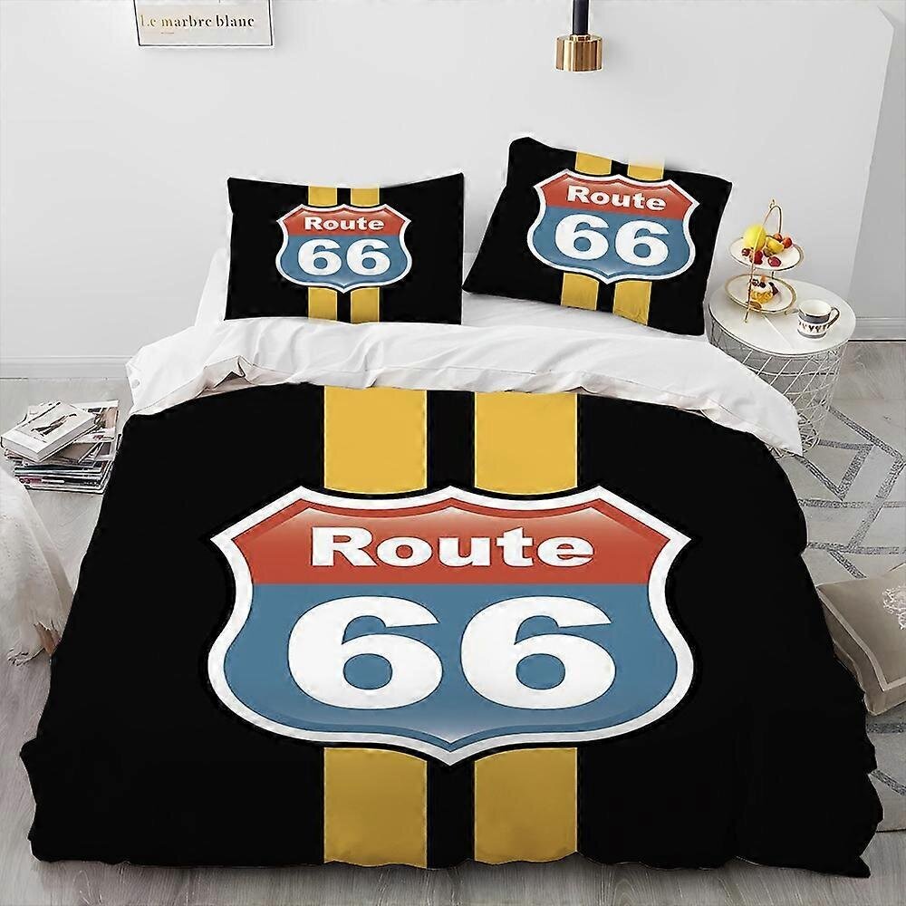 A1003 Lakanat Historic Route 66, Mother Road, Comfort-Vuodevaatteet, Pussilakanat_240x260cm 94x102in hinta ja tiedot | Pussilakanat ja tyynyliinat | hobbyhall.fi