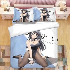 A986 Lakanat Japanilainen Anime Kawaii Sakurajima Mai Vuodesetti Pussilakanat Tyyny_135x200cm 53x78in hinta ja tiedot | Pussilakanat ja tyynyliinat | hobbyhall.fi