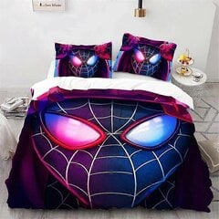 I114 Lakanat Spider-Man: Parallel Universe Sarjakuva Vuodevaatteet Setti Pehmeä Kodin Tekstiili P_135x200cm 53x78in hinta ja tiedot | Pussilakanat ja tyynyliinat | hobbyhall.fi