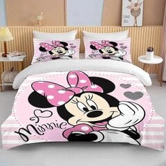 I306 Lakanat Painetut Minnie Girls Vaaleanpunaiset Vuodevaatteet Setit, Hienot Anime-Vuodetarvikkeet S_200x200cm 78x78in hinta ja tiedot | Pussilakanat ja tyynyliinat | hobbyhall.fi