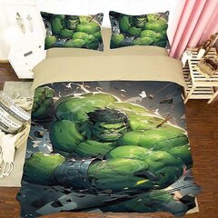 I490 Lakanat Marvel Bed Covers Vuodevaatteet Setti, The Incredible Hulk Cover Modern Printe_200x200cm 78x78in hinta ja tiedot | Pussilakanat ja tyynyliinat | hobbyhall.fi