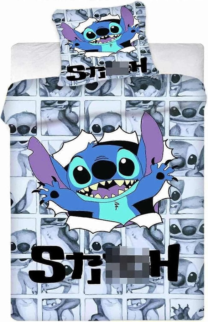 Y586 Lakanat Anime 3D Pussilakanat Stitch Vuodevaatteet Setti Lasten Pehmeä Lilo&Stitch_135x200cm 53x78in hinta ja tiedot | Pussilakanat ja tyynyliinat | hobbyhall.fi