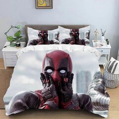 Y1969 Lakanat Marvel Hero Vuodevaatteet Setti 3D-Tulostus Deadpool & Wolverine Peitto C_135x200cm 53x78in hinta ja tiedot | Pussilakanat ja tyynyliinat | hobbyhall.fi