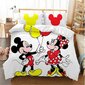 Y1653 Lakanat Mickey Minnie Queen Size -Peitesetti 3-Osainen Lakanat Se_135x200cm 53x78in hinta ja tiedot | Pussilakanat ja tyynyliinat | hobbyhall.fi