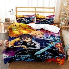 Y1329 Lakanat Sao Anime Taidevedos Kolmiosainen Vuodevaatteet Setti Muotiartikkeli Pojat Tai_240x260cm 94x102in hinta ja tiedot | Pussilakanat ja tyynyliinat | hobbyhall.fi