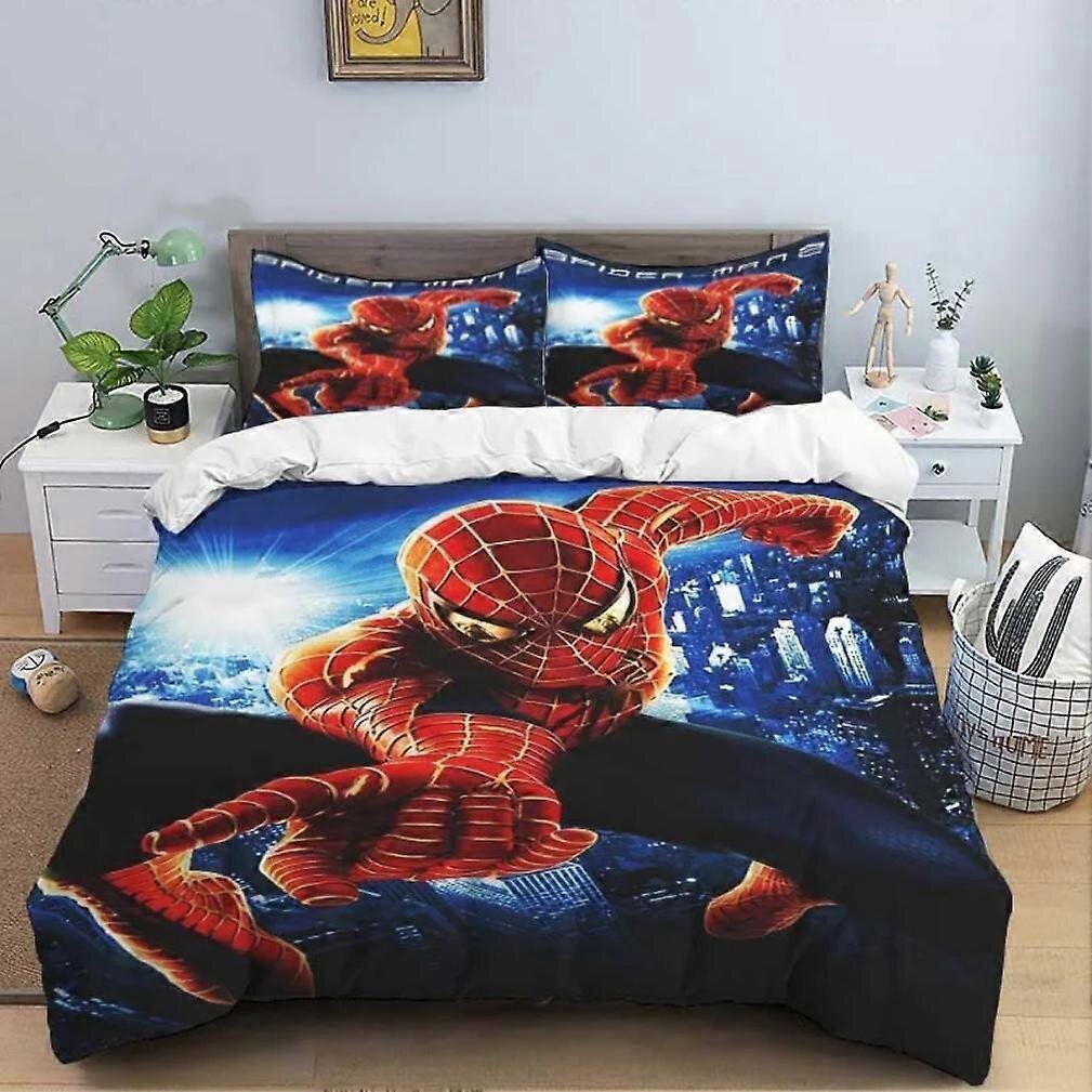 A91 Lakanat Lapset Sarjakuva Hämähäkkimies Pussilakana,Spiderman Lasten Pojat Bedd_135x200cm 53x78in hinta ja tiedot | Pussilakanat ja tyynyliinat | hobbyhall.fi