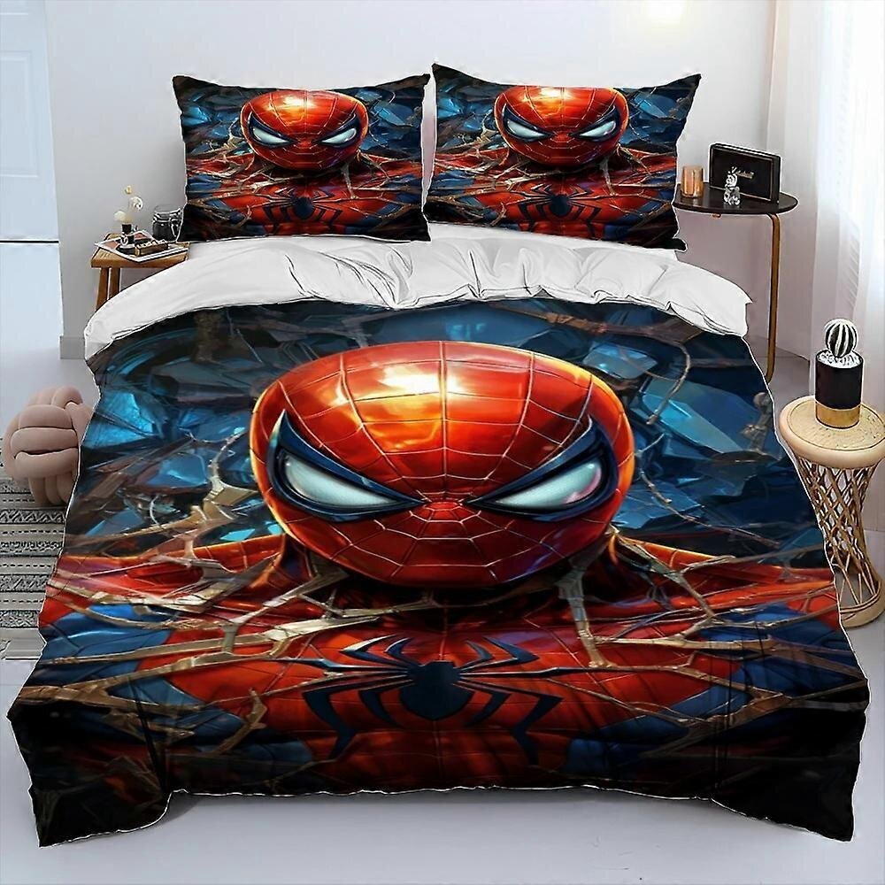 A88 Lakanat Spiderman Vuodevaatteet Setti Sängynpeite Universal, Irons Mans Lapset Pojat Be_200x200cm 78x78in hinta ja tiedot | Pussilakanat ja tyynyliinat | hobbyhall.fi