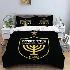 Y1557 Lakanat Beitar Jerusalem Fc All Season Kahden Hengen Vuodevaatteet Setti 3-Osainen Pehmuste Se_240x260cm 94x102in hinta ja tiedot | Pussilakanat ja tyynyliinat | hobbyhall.fi