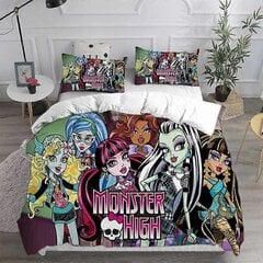 Y1649 Lakanat Monster High Cover Setit, Anime Kawaii Girls Pussilakanat, 3D Be_135x200cm 53x78in hinta ja tiedot | Pussilakanat ja tyynyliinat | hobbyhall.fi