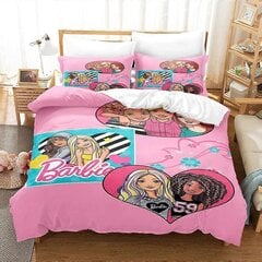 Y1250 Lakanat Barbie Vaaleanpunainen Muoti 3 Kpl Vuodevaatteet Setti, Sängynpeite King-Size, Söpö Numero_240x260cm 94x102in hinta ja tiedot | Pussilakanat ja tyynyliinat | hobbyhall.fi