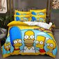 Y1662 Lakanat Simpsons-Bart-Lisa Peittosetit,Anime-Peitot, 3D Beddi_200x200cm 78x78in hinta ja tiedot | Pussilakanat ja tyynyliinat | hobbyhall.fi