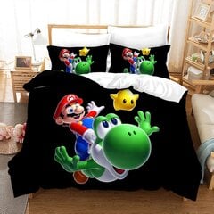 Y1666 Lakanat Super Mario Peitesetit, Anime-Peittolakanat, 3D Vuodevaatteet, 2/3_240x260cm 94x102in hinta ja tiedot | Pussilakanat ja tyynyliinat | hobbyhall.fi