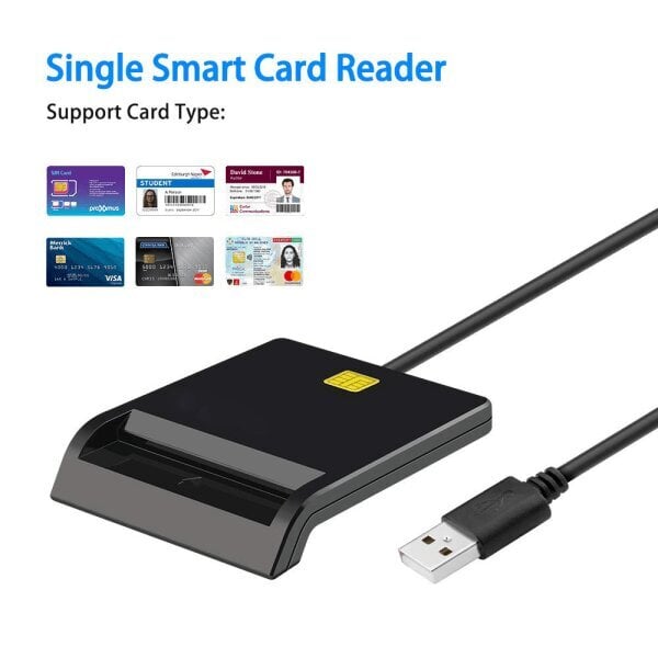 USB 2.0 -sirukortilukija ID SIM-kortinlukija ID-kortinlukija kannettava hinta ja tiedot | Puhelimen muistikortit | hobbyhall.fi