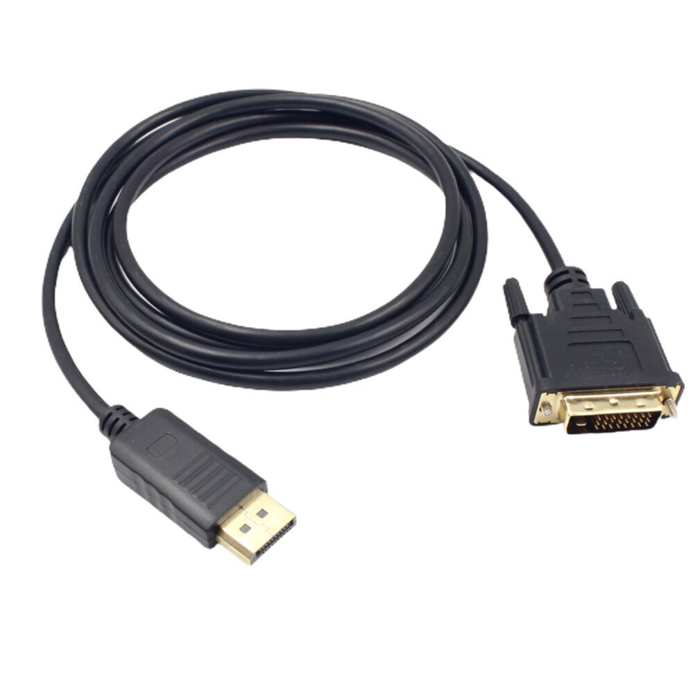 1,8 M Displayport uros-DVI-uros sovitinkaapeli 1080P DP-DVI-muunnin Tuki Displayport 1.1a hinta ja tiedot | Valkokankaat | hobbyhall.fi