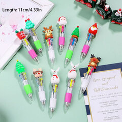 3kpl Joulukuulakynä Santa Claus Pen 4-värinen painokynä 3kpl satunnainen hinta ja tiedot | Toimistotarvikkeet | hobbyhall.fi