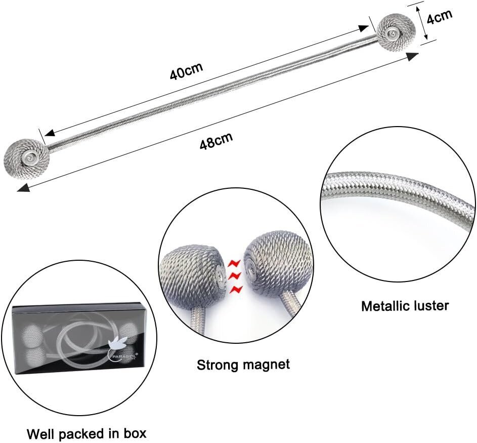 Verhon solmimisnauhat Magneettiset verhot solkivat magneettiverhot (harmaa) hinta ja tiedot | Verhot | hobbyhall.fi