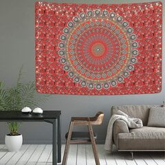 Bohemian Mandala Tapisserie Hippie Tapisserie Psychedelic Pfau Boho Tapisserie Wandbehang Fr Schlafzimmer (150 X 200 cm) hinta ja tiedot | Taulut | hobbyhall.fi