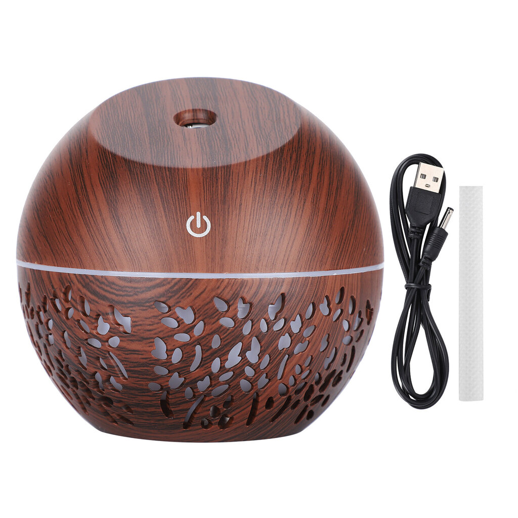 Mini Kostutin USB Night Light Tumman Puun Grain Oil Diffuser Aromipuhdistin 130ml hinta ja tiedot | Ilmankuivaimet | hobbyhall.fi