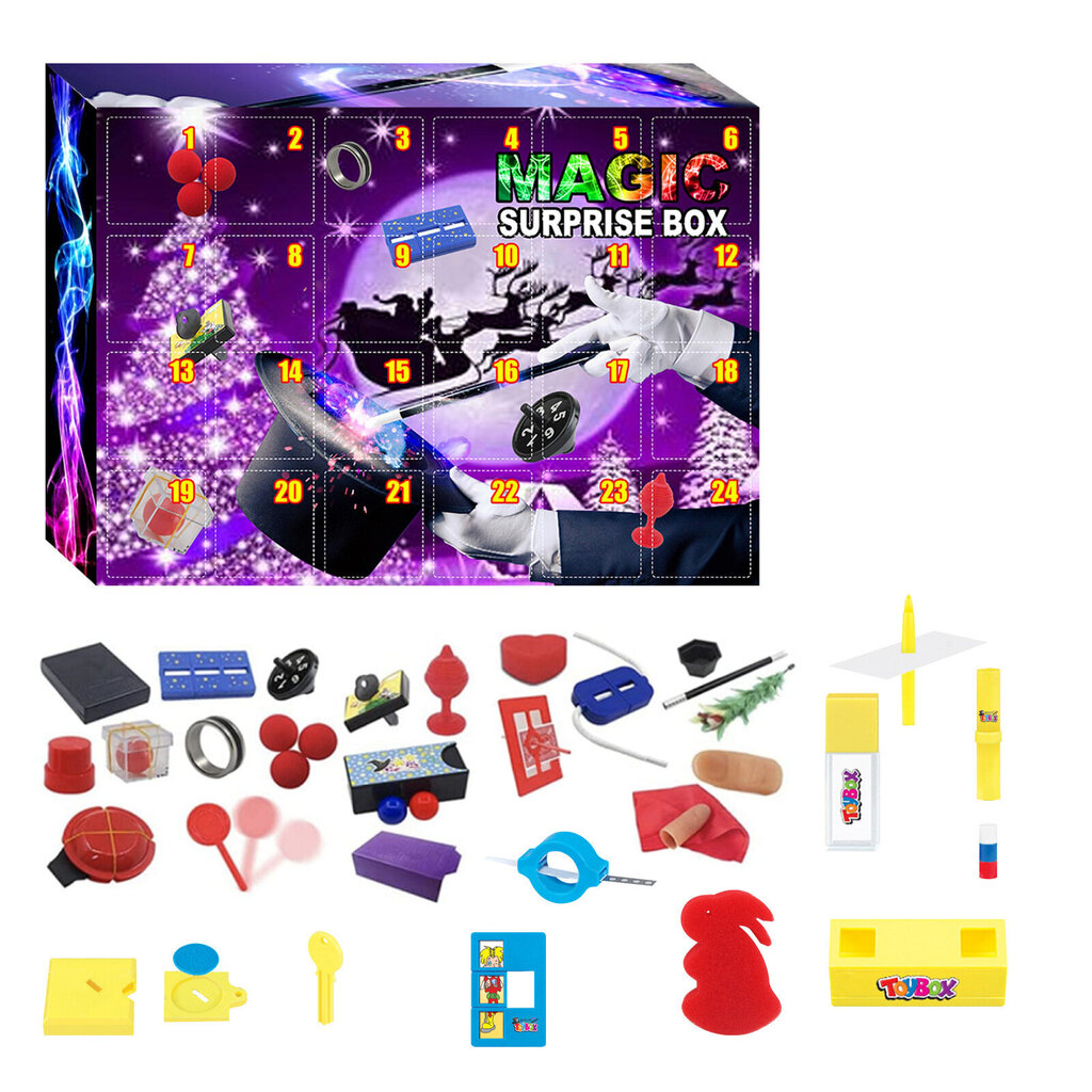 Joulun adventtikalenteri Magic Blind Box Joulutunnelmalahja mielenkiintoinen verholaatikko Mielenkiintoinen kaihtimen laatikko hinta ja tiedot | Joulukoristeet | hobbyhall.fi