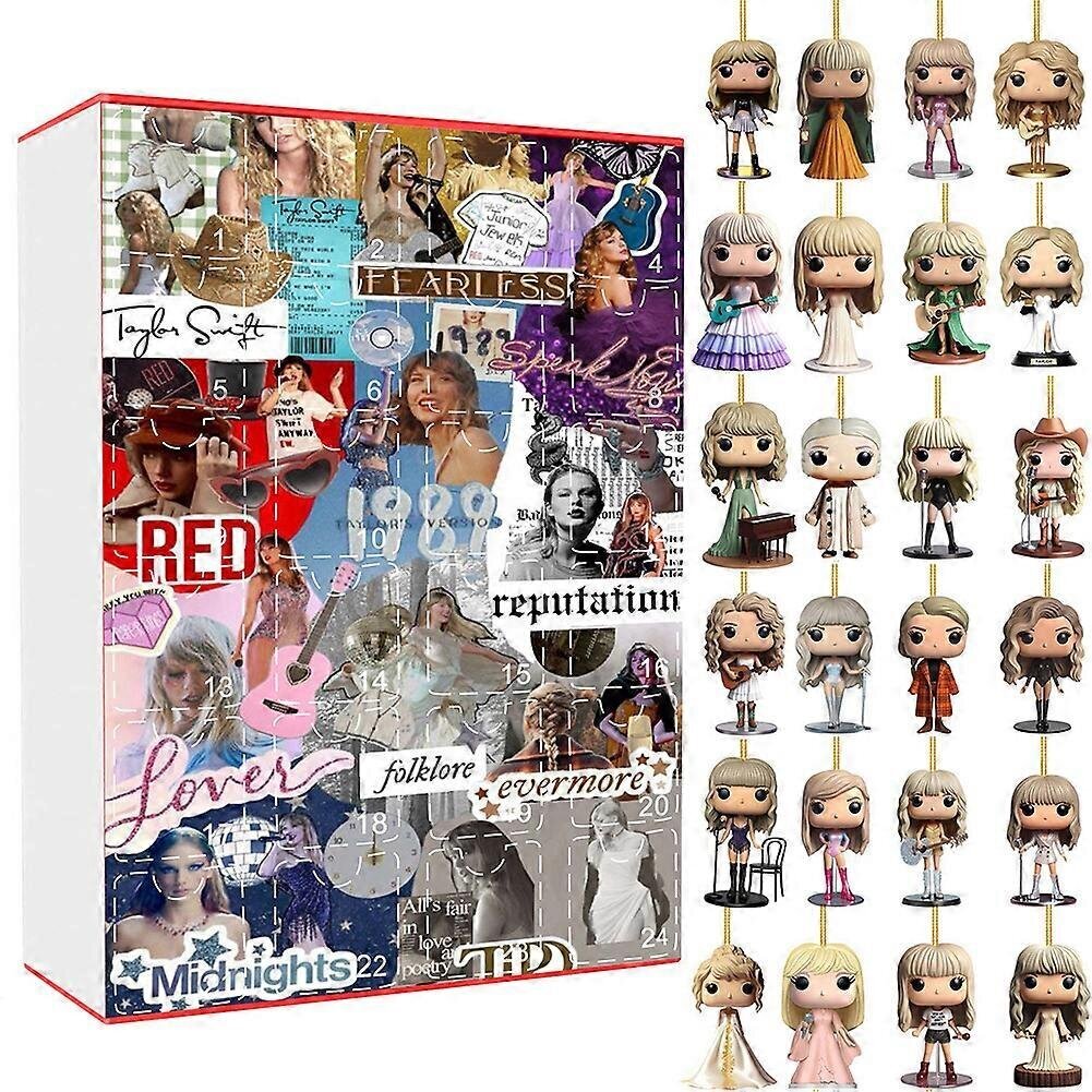 24 kpl 2D akryyli Taylor Dolls sokealaatikko 24 päivän Taylor joulun adventtikalenteri riippuva riipus lahjalaatikko joulupuiden koristeet hinta ja tiedot | Joulukoristeet | hobbyhall.fi