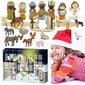 24 kpl Coloful Jesus Advent Calendar Mini Mallinuket Joulu Värikkäät Miniatyyri Seimifiguurit Sisustus Navidad Lahjat Lapselle hinta ja tiedot | Joulukoristeet | hobbyhall.fi