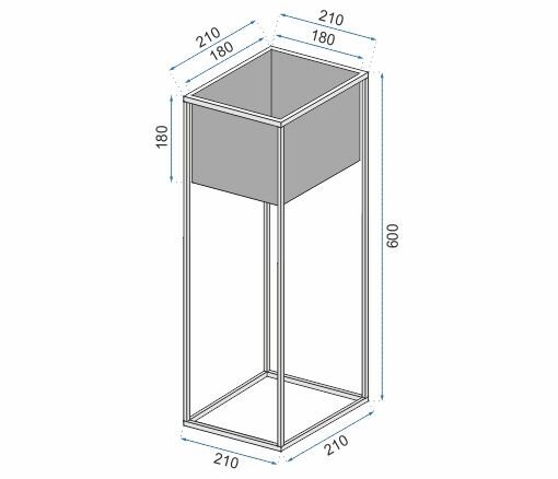 Kukkaruukku Musta metallinen kukkaruukku 60cm FS-C60 hinta ja tiedot | Kukkatelineet ja kukkapöydät | hobbyhall.fi