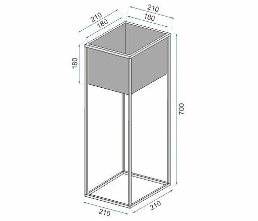 Kukkaruukku Musta metallinen kukkaruukku 70cm FS-C70 hinta ja tiedot | Kukkatelineet ja kukkapöydät | hobbyhall.fi