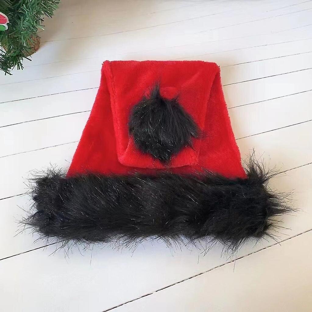 Velvet Santa Hat Mukava punainen jouluhattu joulujuhliin aikuisille hinta ja tiedot | Joulukoristeet | hobbyhall.fi