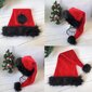 Velvet Santa Hat Mukava punainen jouluhattu joulujuhliin aikuisille hinta ja tiedot | Joulukoristeet | hobbyhall.fi