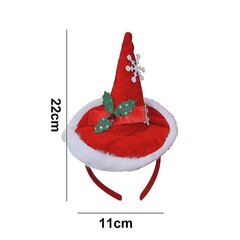 Paljetti Santa Hat -pääpanta kultasävyisellä kimaltelevalla kruunulla, jouluaiheiset hiustarvikkeet hinta ja tiedot | Joulukoristeet | hobbyhall.fi