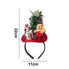 Paljetti Santa Hat -pääpanta kultasävyisellä kimaltelevalla kruunulla, jouluaiheiset hiustarvikkeet hinta ja tiedot | Joulukoristeet | hobbyhall.fi