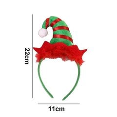 Paljetti Santa Hat -pääpanta kultasävyisellä kimaltelevalla kruunulla, jouluaiheiset hiustarvikkeet hinta ja tiedot | Joulukoristeet | hobbyhall.fi