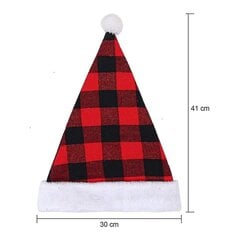 3pa Joulupukin hattu Ruudullinen Santa Hat Pehmohattu joulupukujuhliin ja lomatapahtumaan hinta ja tiedot | Joulukoristeet | hobbyhall.fi