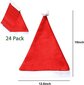 Joulupukin hatut Bulk.24 Pack Christmas Hat Unisex Joulupukki Hat Juhlatarvikkeita hinta ja tiedot | Joulukoristeet | hobbyhall.fi