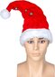 Joulupukin hattu kelloilla Joululomahattu Unisex Red Fluff Santa Hat hinta ja tiedot | Joulukoristeet | hobbyhall.fi