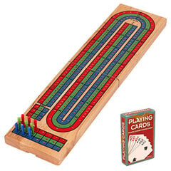 1 setti Cribbage Board Solid Wood -juhlalautapeli hinta ja tiedot | Lautapelit ja älypelit | hobbyhall.fi