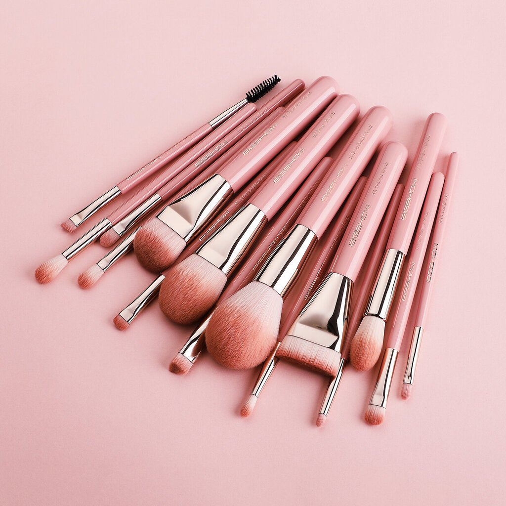 Eigshow Beauty 15 Brush Set Series Jade Misty Rose hinta ja tiedot | Meikkisiveltimet ja meikkisienet | hobbyhall.fi