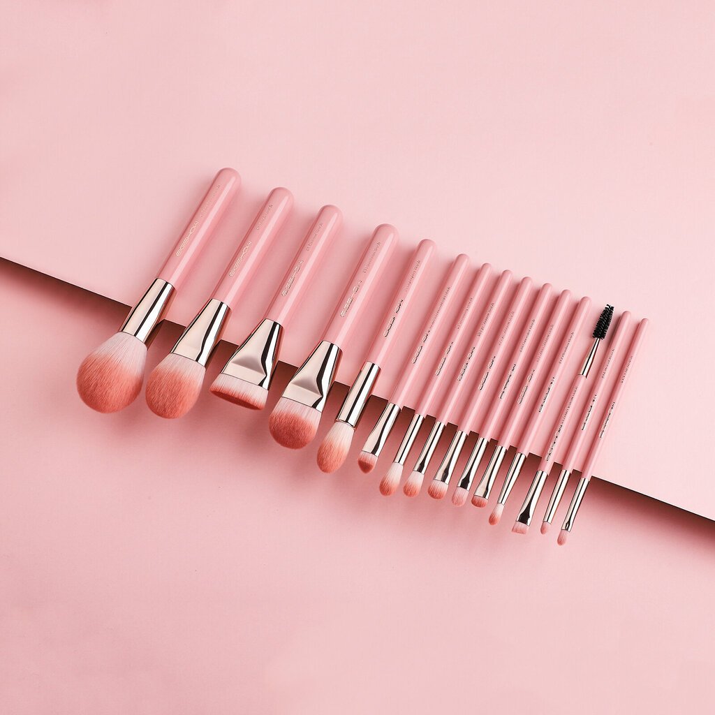 Eigshow Beauty 15 Brush Set Series Jade Misty Rose hinta ja tiedot | Meikkisiveltimet ja meikkisienet | hobbyhall.fi