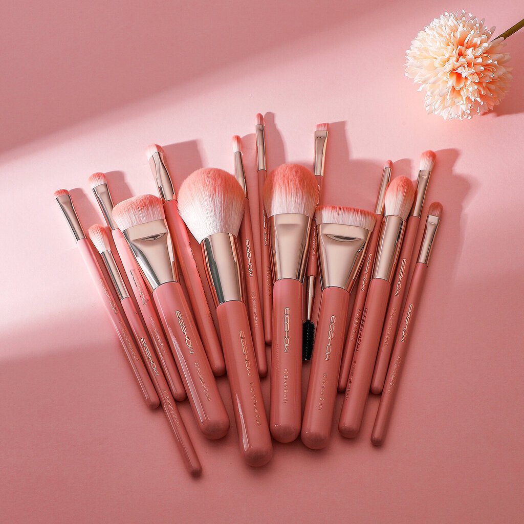 Eigshow Beauty 15 Brush Set Series Jade Misty Rose hinta ja tiedot | Meikkisiveltimet ja meikkisienet | hobbyhall.fi