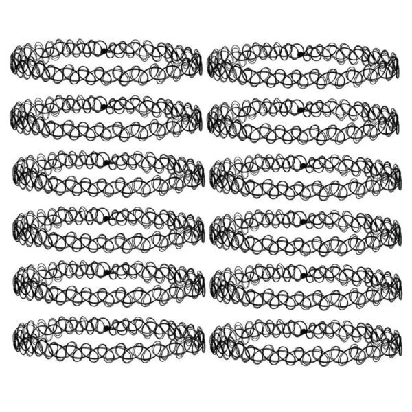 2-pack Choker kaulakoru / Halsband - Yksi koko Svart one size hinta ja tiedot | Korusetit | hobbyhall.fi