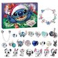 Stitch Advent Calendar Rannekoru 2024 Tyttöjen 24 Päivän Joulukalenteri Tee-se-itse korujen valmistussarja 22 charmihelmeä 2 rannerengasta 0,45 hinta ja tiedot | Korusetit | hobbyhall.fi