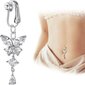 Fake Navel Piercing Clip-on napasormus ilman reikää perhonen kristalli hopeaa hinta ja tiedot | Korusetit | hobbyhall.fi