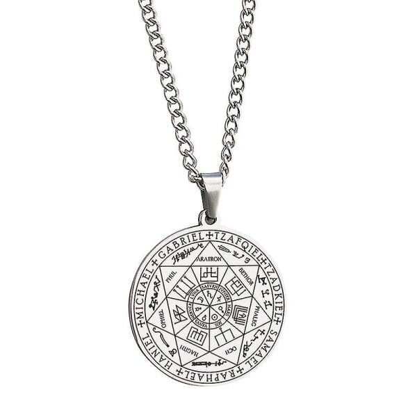 Arkkienkelit Riipus Korut Salomon Sinetti Tetragrammi Miesten Enkelit Sinetti Kaulakoru Seitsemän arkkienkelin sinetti Talisman Kaulakoru Hopea hinta ja tiedot | Korusetit | hobbyhall.fi