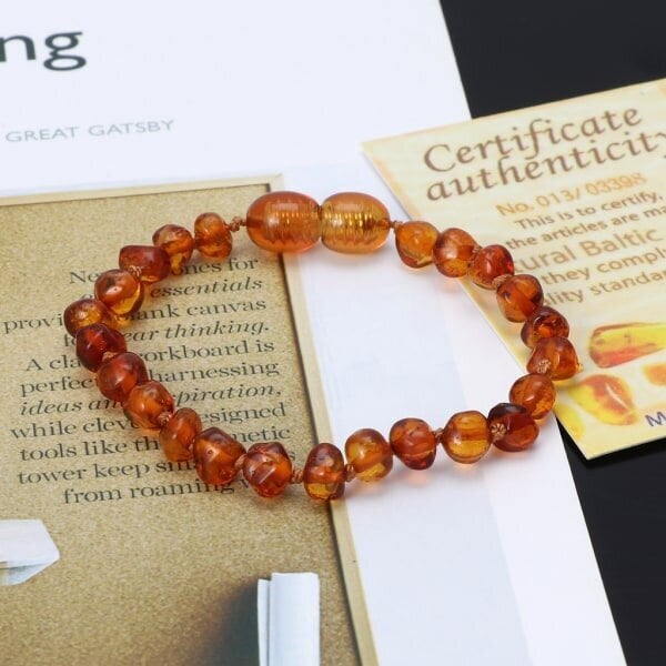 Natural Baltic Amber Rannekoru vauvoille - Baltic Amber Anklet Baby Pearl Jewelry null - C hinta ja tiedot | Korusetit | hobbyhall.fi