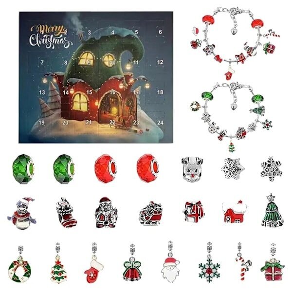 Joulukalenteri Korut Lahjarasia 24 Päivää Kauniita Koruja Adventtikalenteri Sokealaatikko Uutuus Yllätys Lahjatyyli 1 hinta ja tiedot | Korusetit | hobbyhall.fi